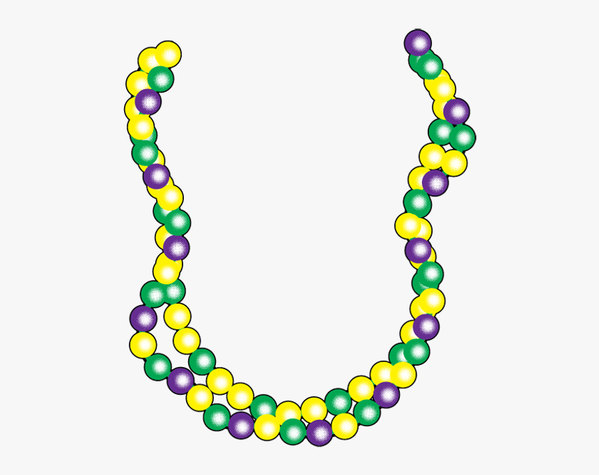 Necklace Clipart Bead Necklace - Mardi Gras Bead Necklace Clipart, HD Png Download, Free Download