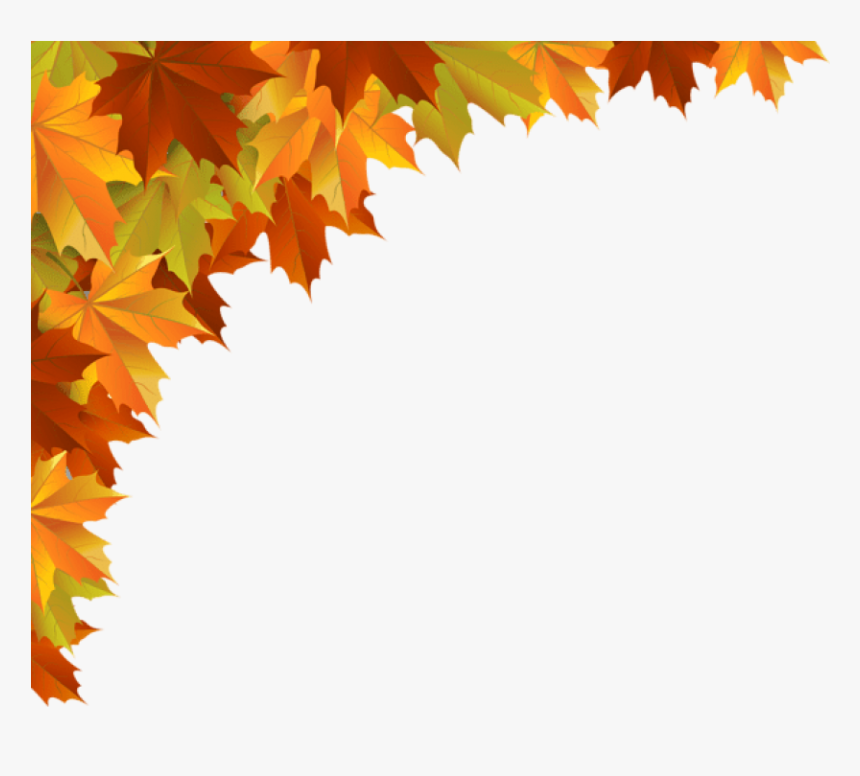 Transparent Fall Backgrounds Clipart - Fall Leaves Corner Border, HD Png Download, Free Download