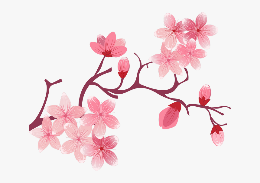 Png Клипарт "spring Floral - Cherry Blossoms Vector Png, Transparent Png, Free Download