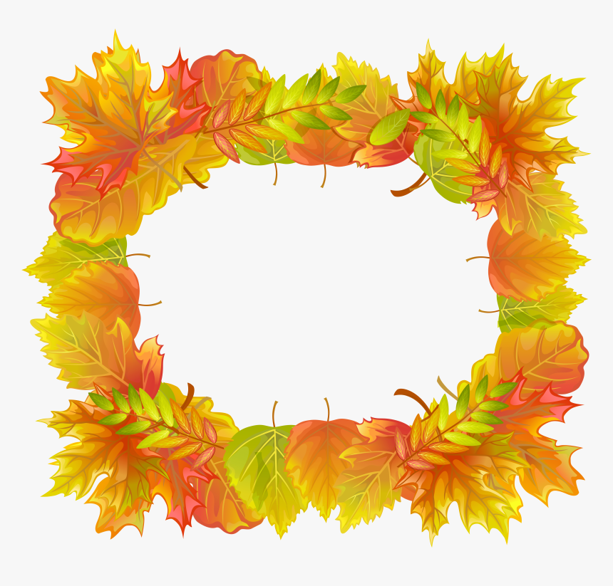 Autumn Leafs Border Frame Png Clipart Image Gallery - Frame Border Png Autumn, Transparent Png, Free Download