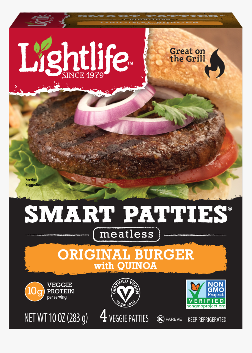 Veggie Burger Vegetable Protein Patty Lightlife, HD Png Download, Free Download