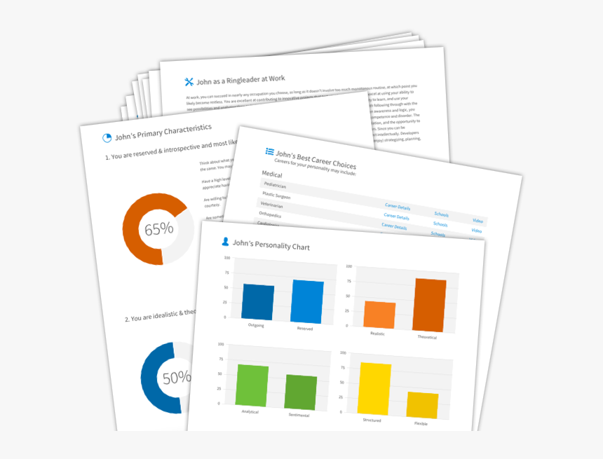 Sample Premium Career Reports - Career Personality Report, HD Png Download, Free Download