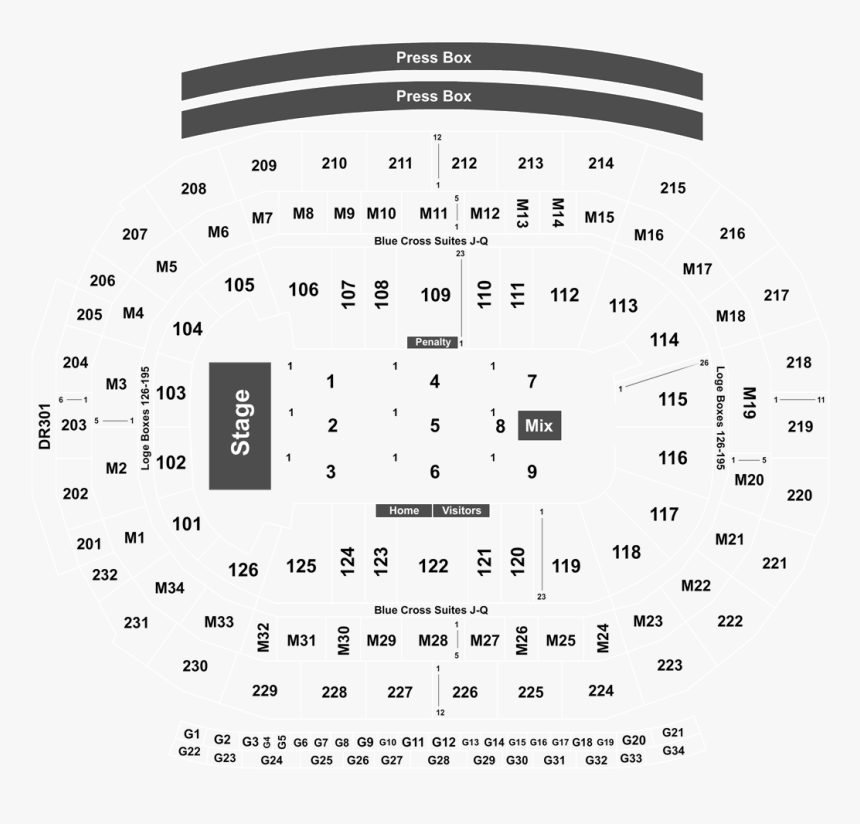 Little Caesars Concert Seating Chart, HD Png Download, Free Download