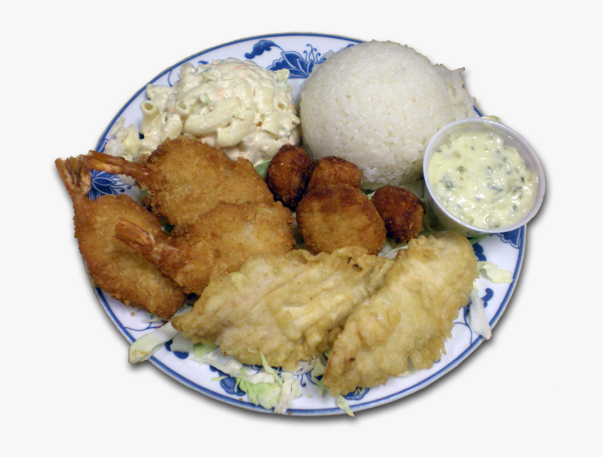 Seafood Combo Plate Lunch - Karaage, HD Png Download, Free Download