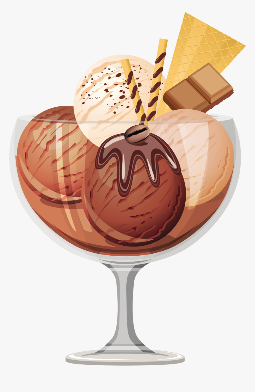 Transparent Chocolate Ice Cream - Chocolate And Ice Cream Clipart, HD Png Download, Free Download