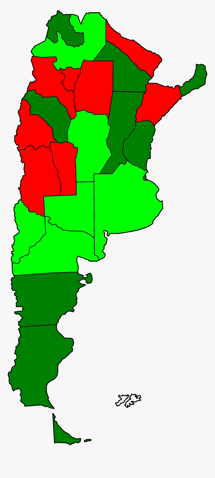 Protocolo De Aborto No Punible Por Provincia - Mapa De Argentina Verde, HD Png Download, Free Download