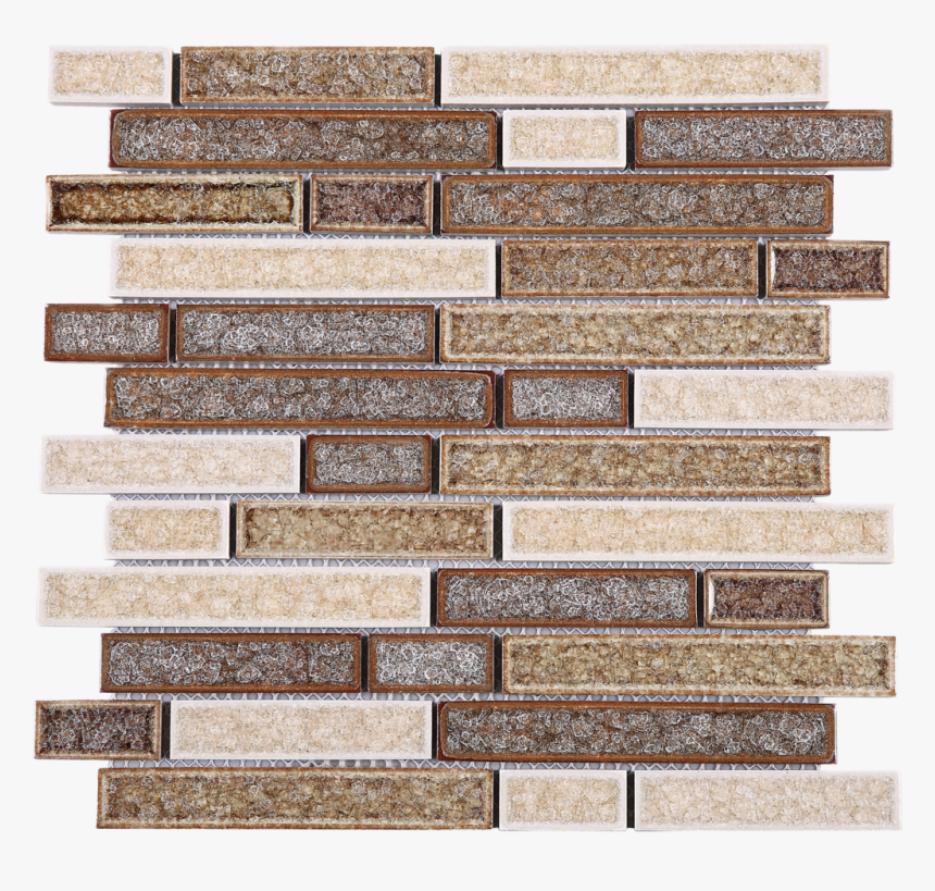 Random Brick Brown And Beige Glass And Ceramic Mosaic - Brown And Beige Walls Ceramic, HD Png Download, Free Download