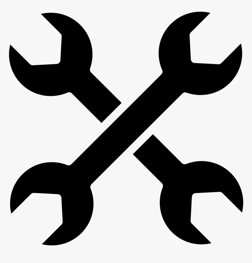 Cross Of Double Side Wrenches Svg Png - Wrenches Crossed Silhouette, Transparent Png, Free Download