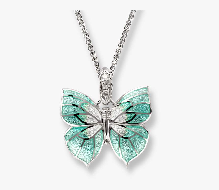 Nicole Barr Designs Sterling Silver Butterfly Necklace - Necklace, HD Png Download, Free Download