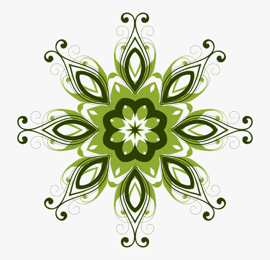 Visual Arts,plant,flower - Transparent Green Flower Design, HD Png Download, Free Download