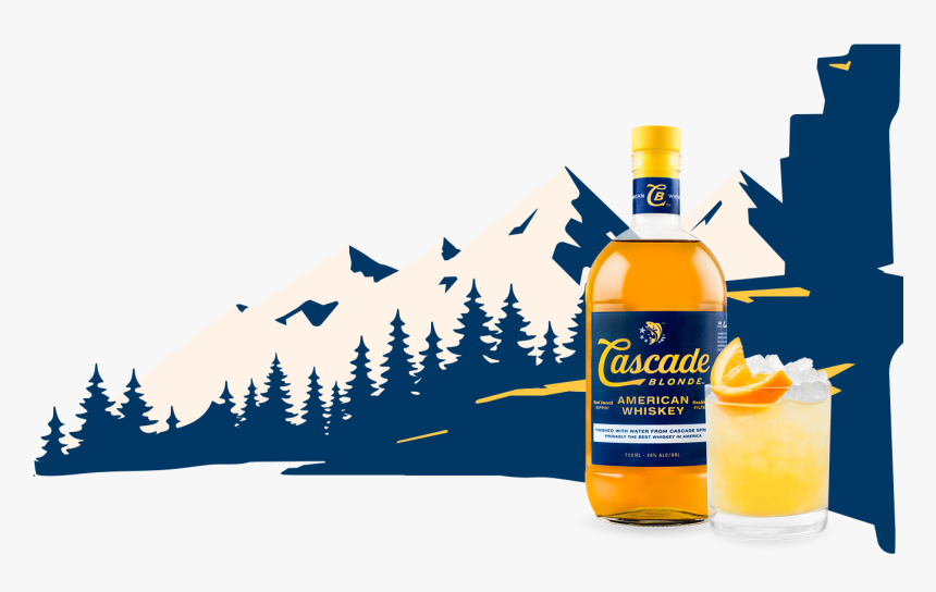 New York Mountain Range - Cascade Blonde American Whiskey, HD Png Download, Free Download