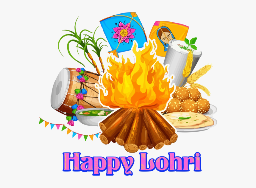 Transparent Lohri Dish Event Cuisine For Happy Lohri - Lohri Background, HD Png Download, Free Download