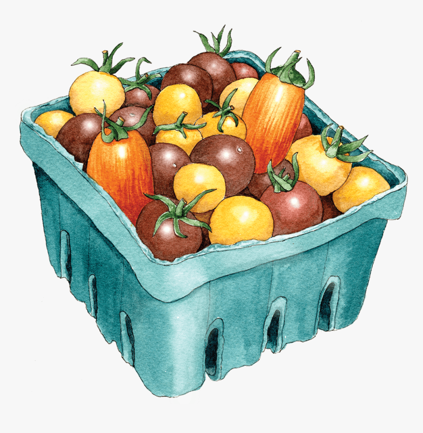 Cherry Tomato Basket - Vegetable, HD Png Download, Free Download