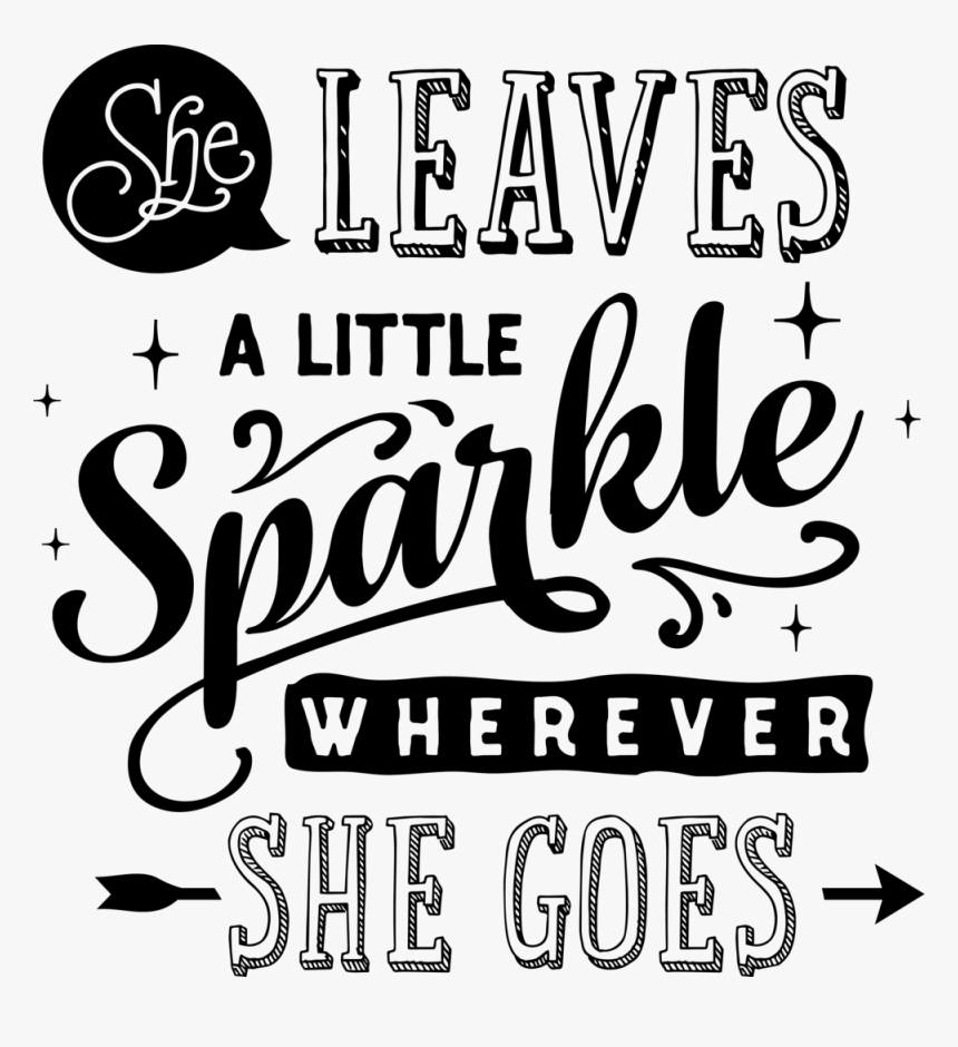 She Leaves A Little Sparkle 14"x16", HD Png Download, Free Download