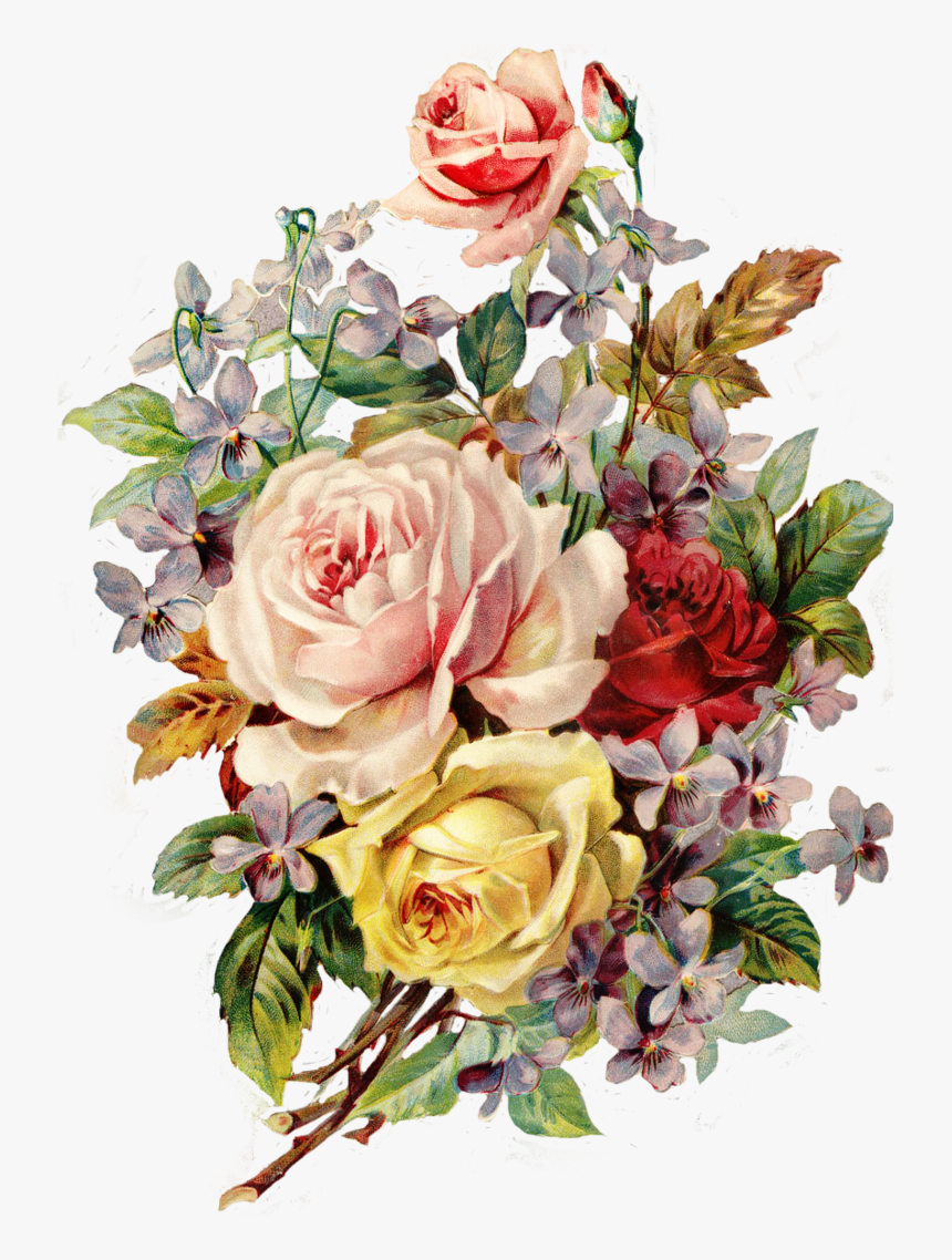 Transparent Background Vintage Flower Png, Png Download, Free Download