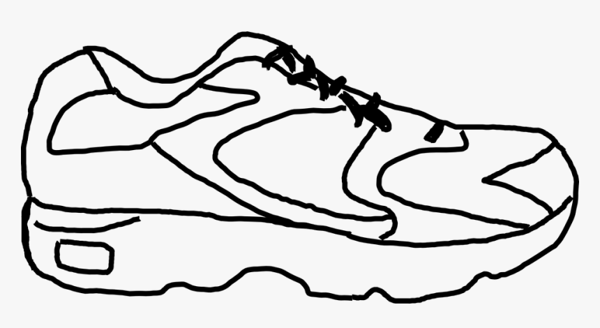 Cross Country Shoes Clipart Clip Transparent Download - Running Shoes Coloring Page, HD Png Download, Free Download