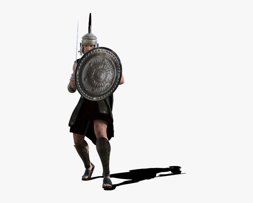 Roman Gladiator Black And White, HD Png Download, Free Download