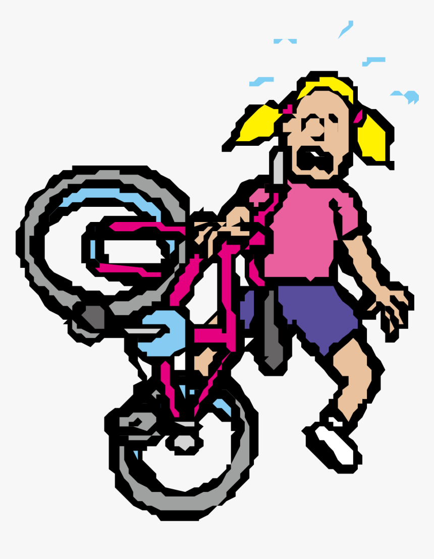 Bicycle Safety Cycling Clip Art - Falling Off Bike Clipart, HD Png Download, Free Download