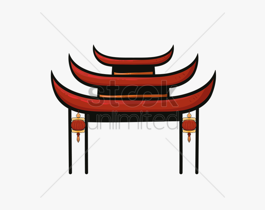 Pagoda Clipart Entrance Gate - China Temple Clipart, HD Png Download, Free Download