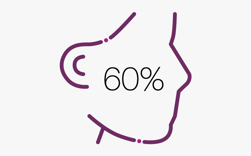 Icon Illustrating The 60% Of The U, HD Png Download, Free Download