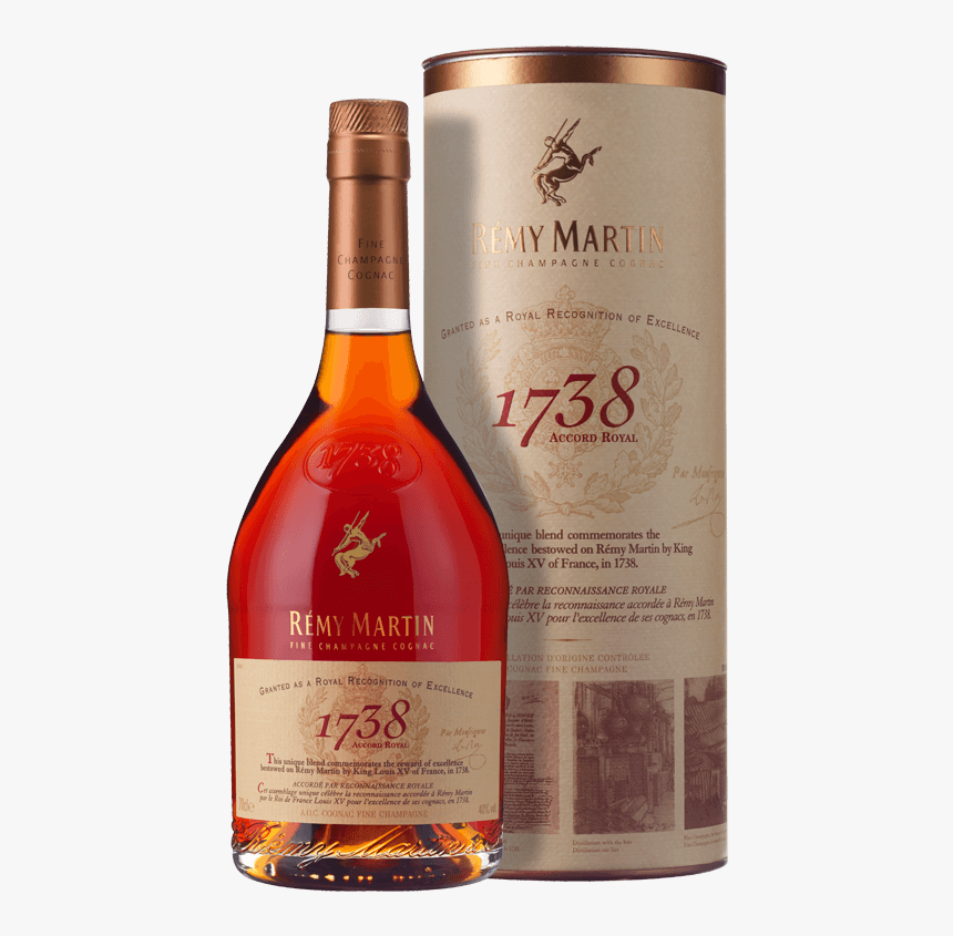 Rémy Martin 1738 Accord Royal Nv - 1738 Wine Bottle, HD Png Download, Free Download