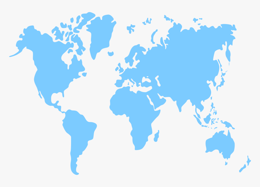 Blue World Map Png - Black And White Photo Png, Transparent Png, Free Download
