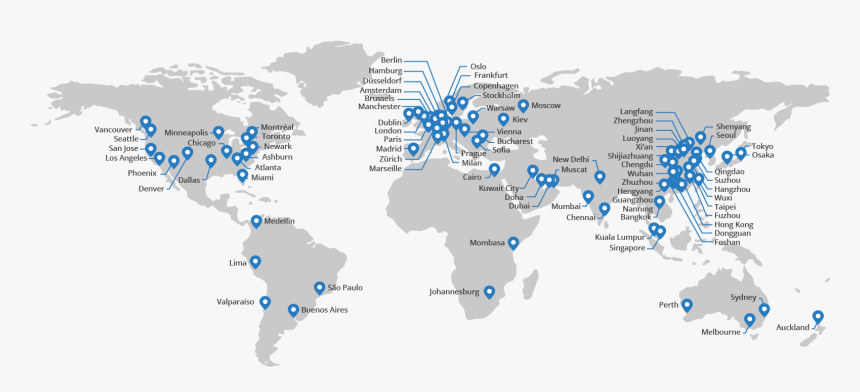 World Data Center Map, HD Png Download, Free Download