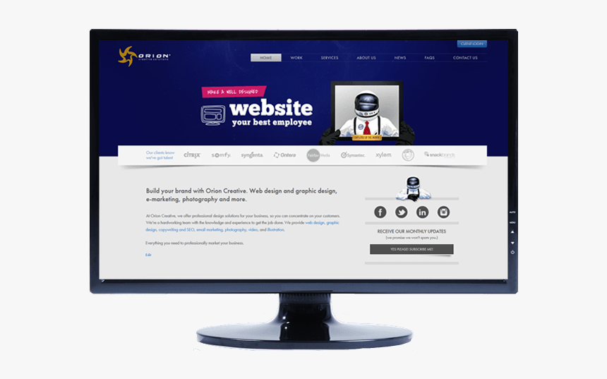 Responsive Web Design - Website In A Desktop Image Png, Transparent Png, Free Download