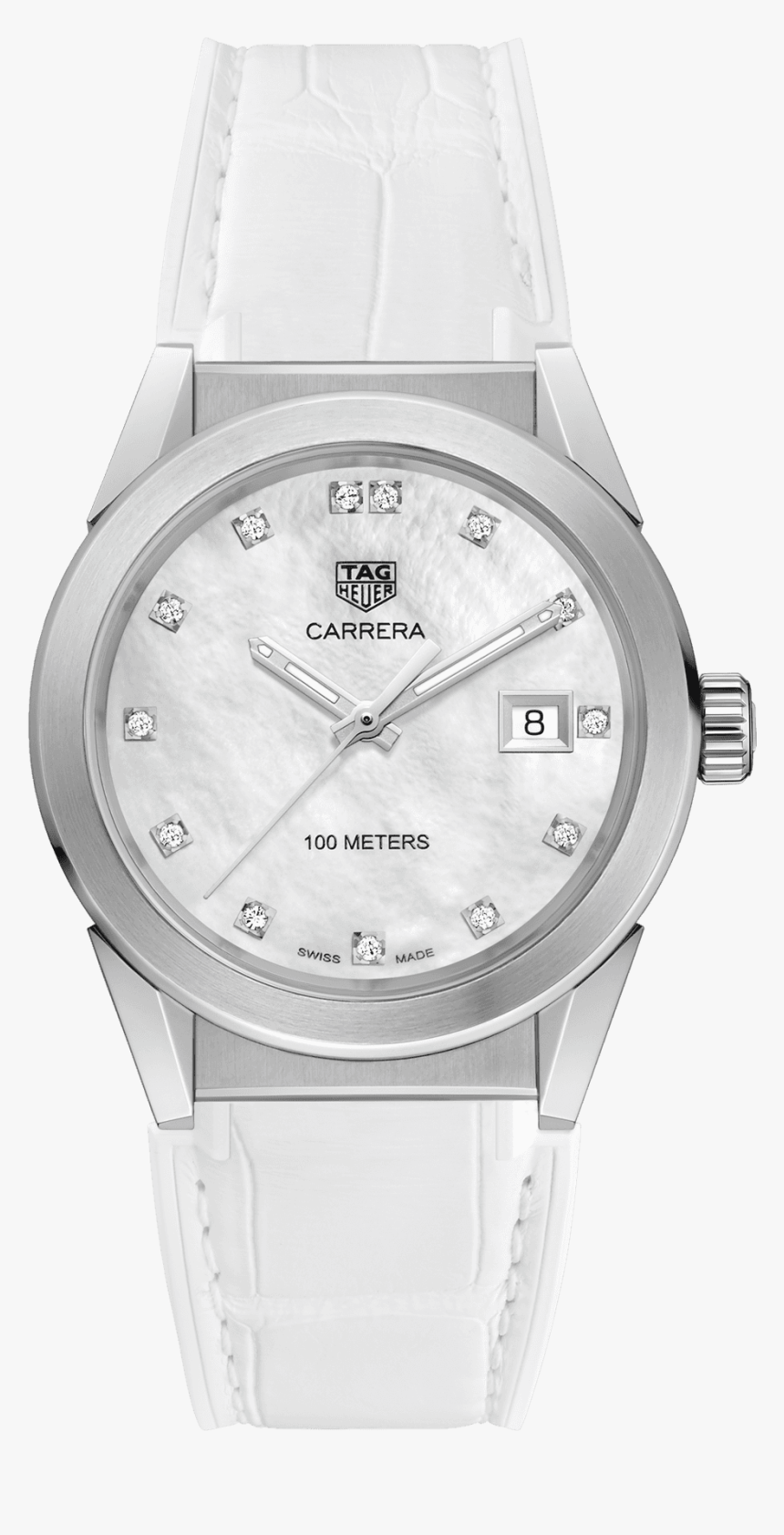 Tag Heuer Carrera Quartz - Tag Heuer Watch White, HD Png Download, Free Download