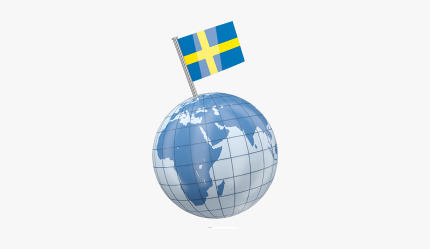 Earth With Flag Pin - Earth Sweden Png, Transparent Png, Free Download