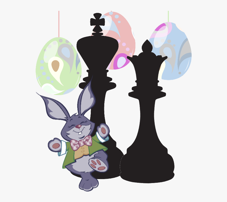 Easter Bunny With Chess King And Queen Clipart - Chess Easter, HD Png Download, Free Download