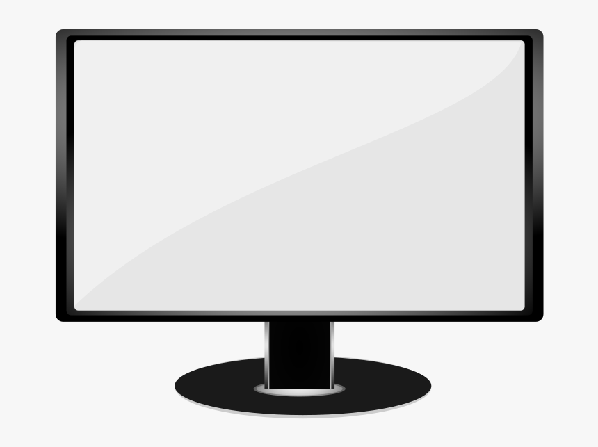 Computer Monitor Clip Art Black And White - Monitor Clipart Black And White, HD Png Download, Free Download