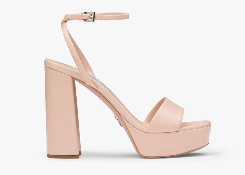 Prada Leather Platform Sandals - High Heels, HD Png Download, Free Download