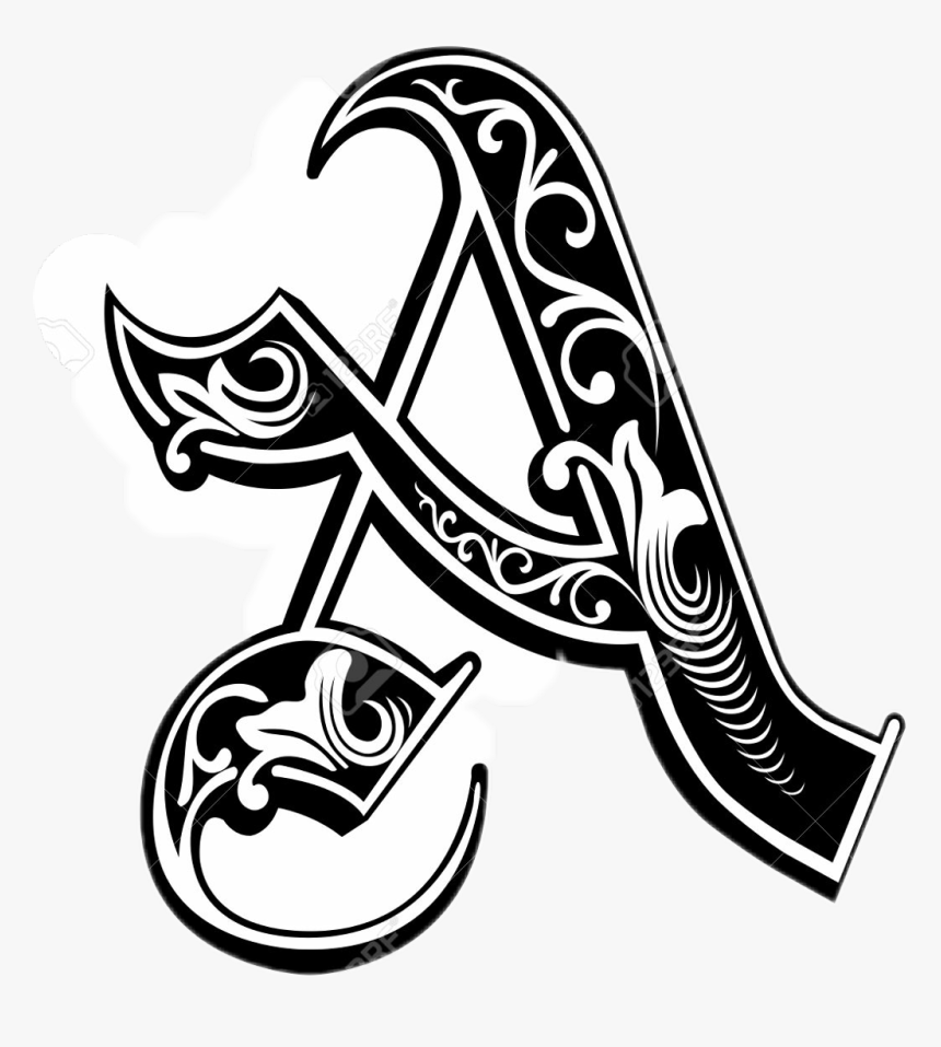tattoo #a #alphabet #blackandwhite - Png Tattoo Hd For Picsart, Transparent  Png - kindpng