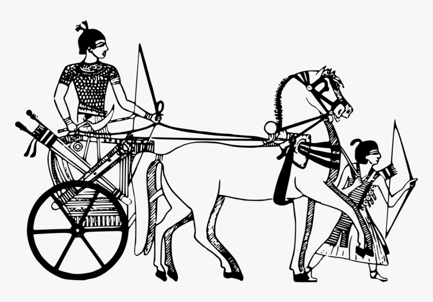 Chariot Drawing Ancient Egypt - Horse Drawn Chariot Ancient Egypt, HD Png Download, Free Download