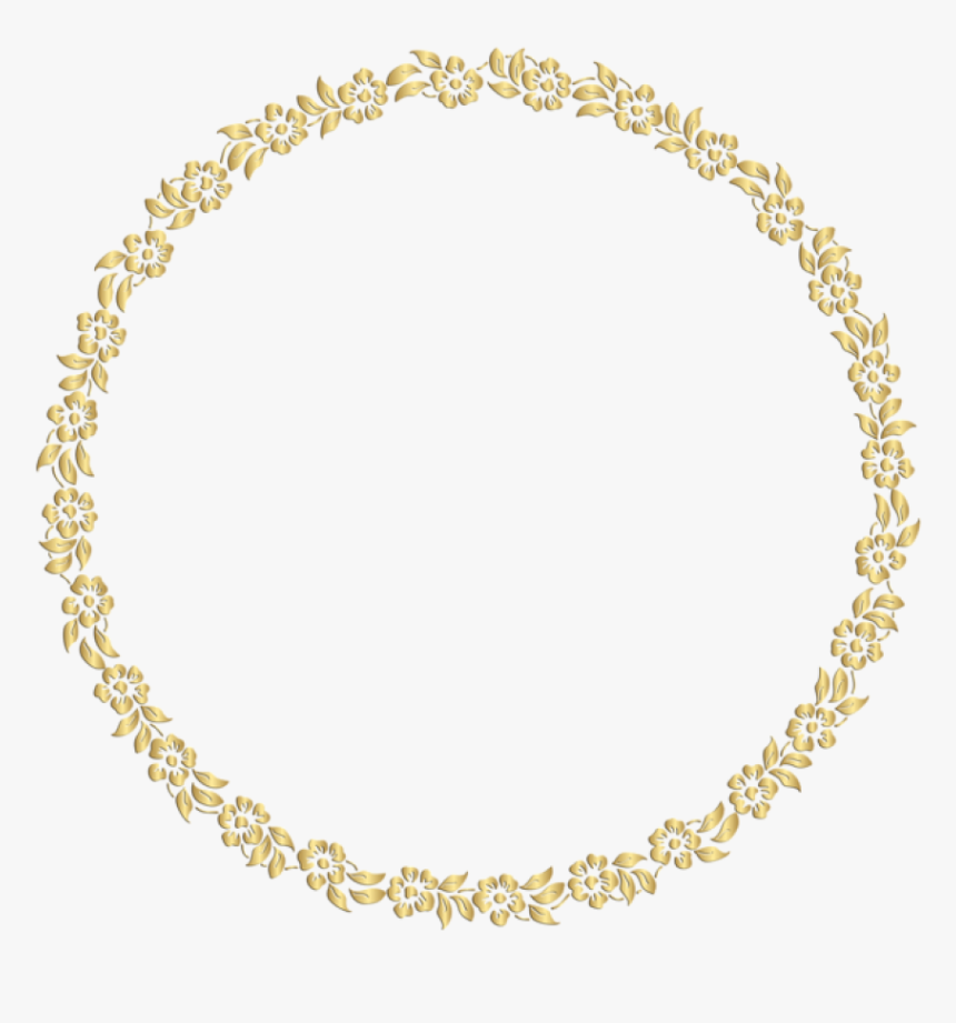 Thumb Image - Gold Floral Round Frame Png, Transparent Png, Free Download