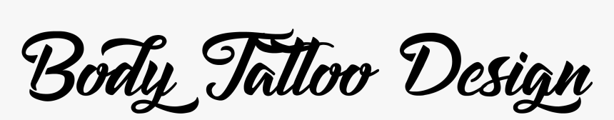 Body Tattoo Design - Calligraphy, HD Png Download, Free Download