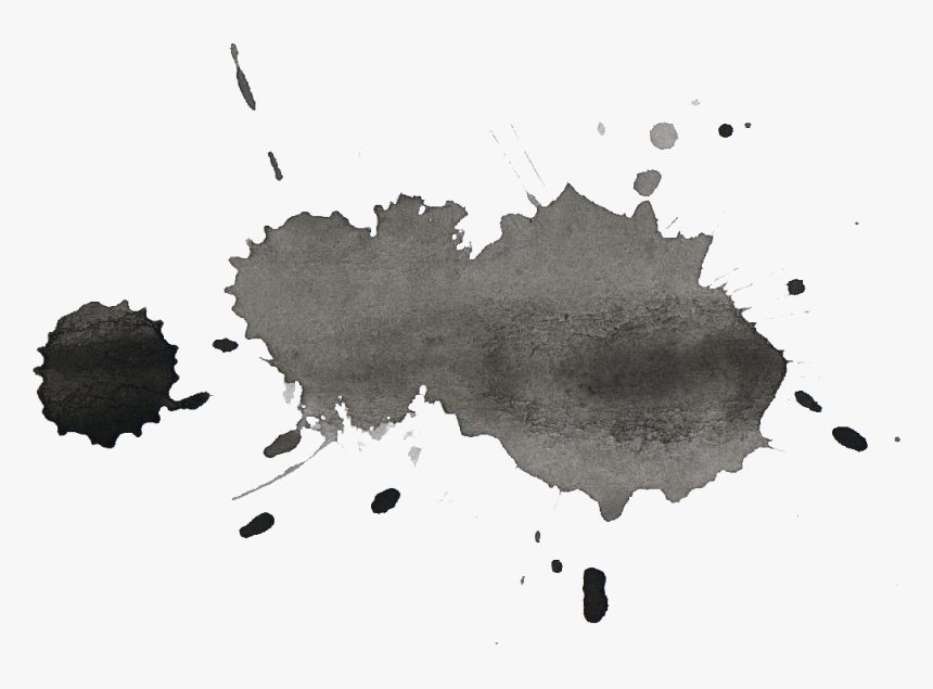 Watercolor Black Splash Png, Transparent Png, Free Download