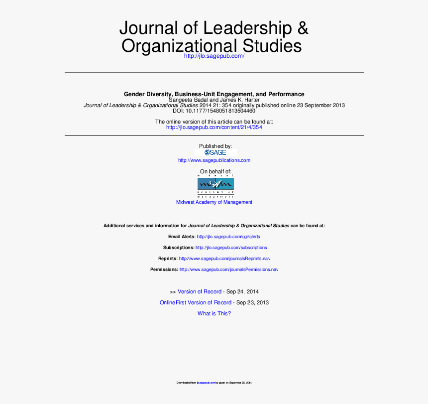 Management Journal Leadership, HD Png Download, Free Download