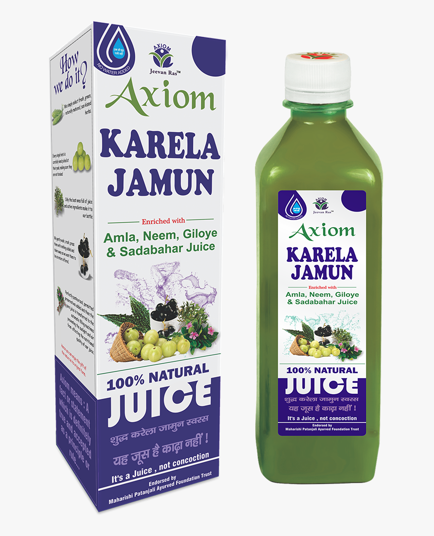 Https - //www - Axiomayurveda - Com/media/cata Jamun - Axiom Karela Jamun Juice, HD Png Download, Free Download