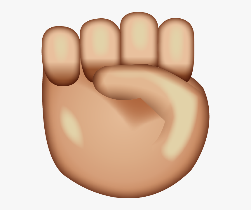 Emoji Raised Fist Emoticon Iphone - Raised Fist Emoji Png, Transparent Png, Free Download