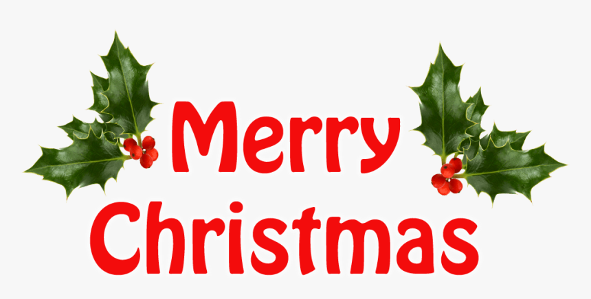 Transparent Holly Berries Png - Merry Christmas With Holly, Png Download, Free Download