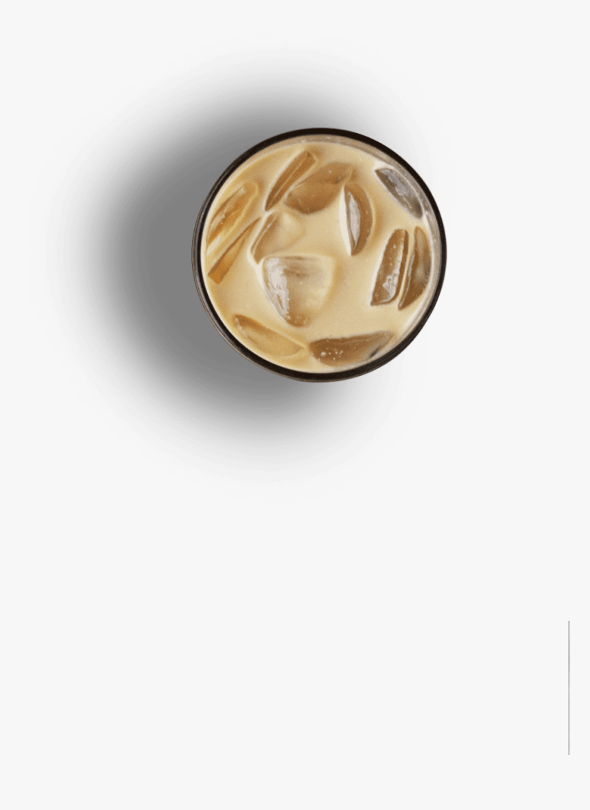 Iced Coffee Top View - Iced Coffee From The Top, HD Png Download, Free Download