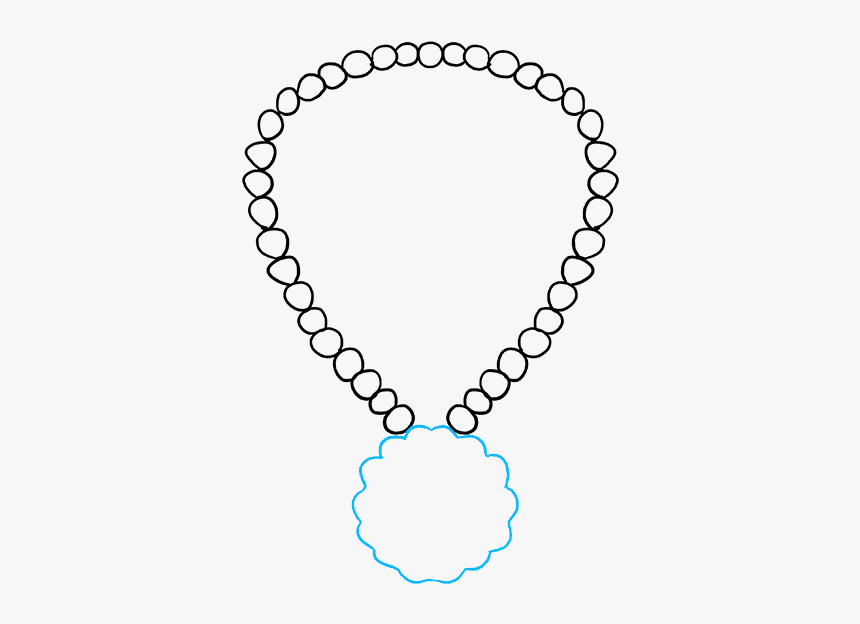 How To Draw Necklace - Drawing Of A Necklace, HD Png Download, Free Download