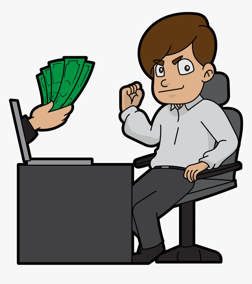 Fist Svg Cartoon - Making Money Online Cartoon, HD Png Download, Free Download