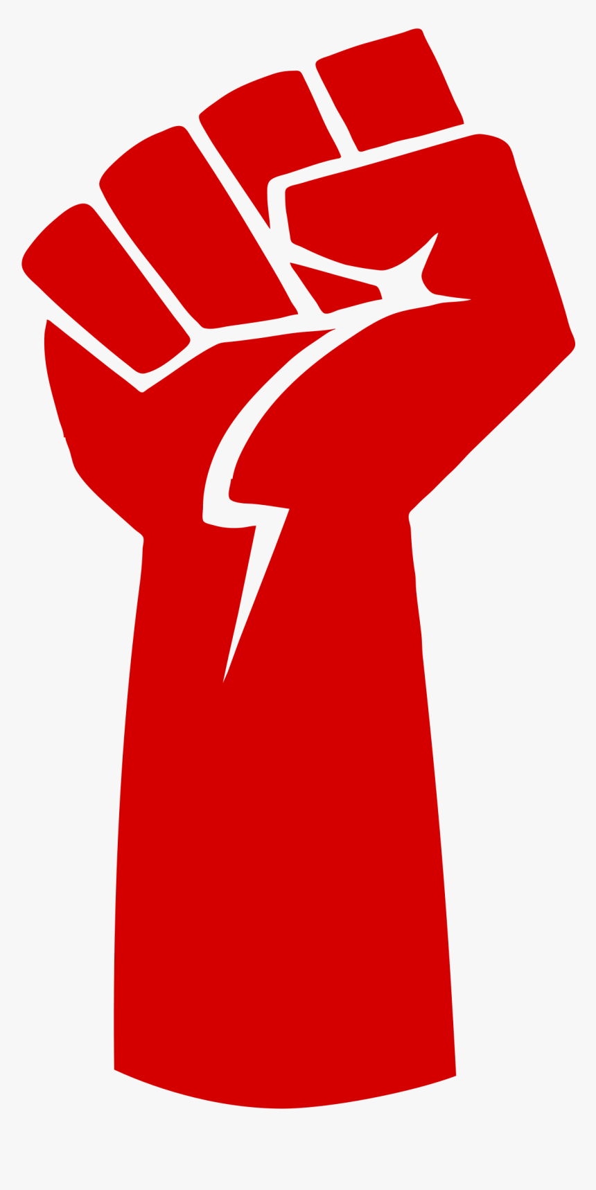 Red Fist Clipart - Transparent Raised Fist Png, Png Download, Free Download