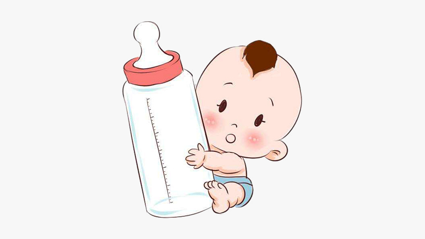 Baby Bottle Clipart Hold The To Milk Transparent Png - Milk Bottle For Baby Clip Art, Png Download, Free Download