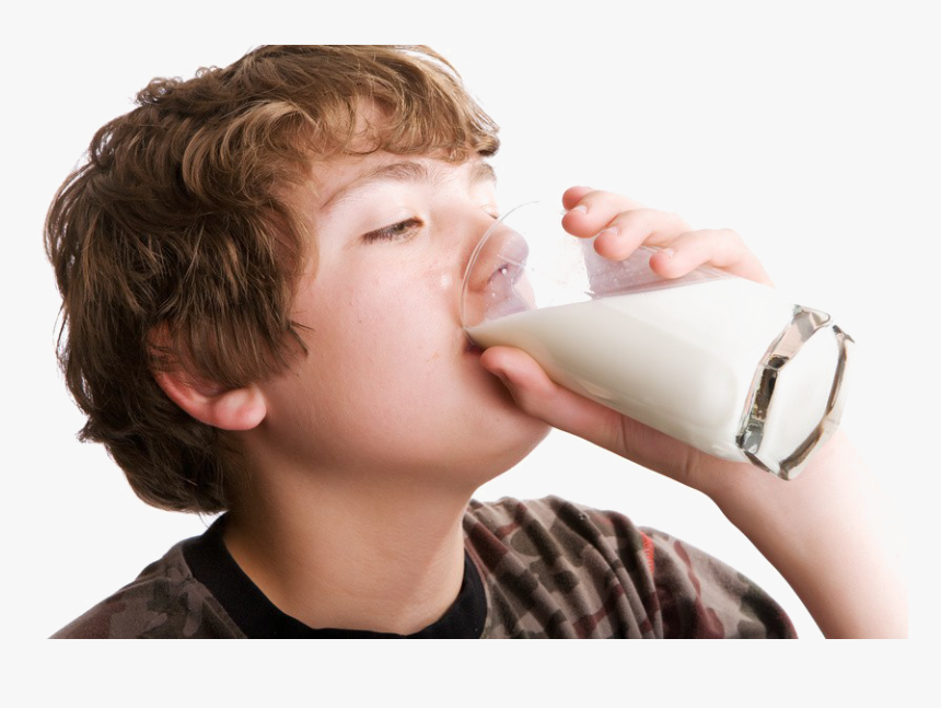 Drinking Milk Png Pic - Drink A Glass Of Milk, Transparent Png, Free Download