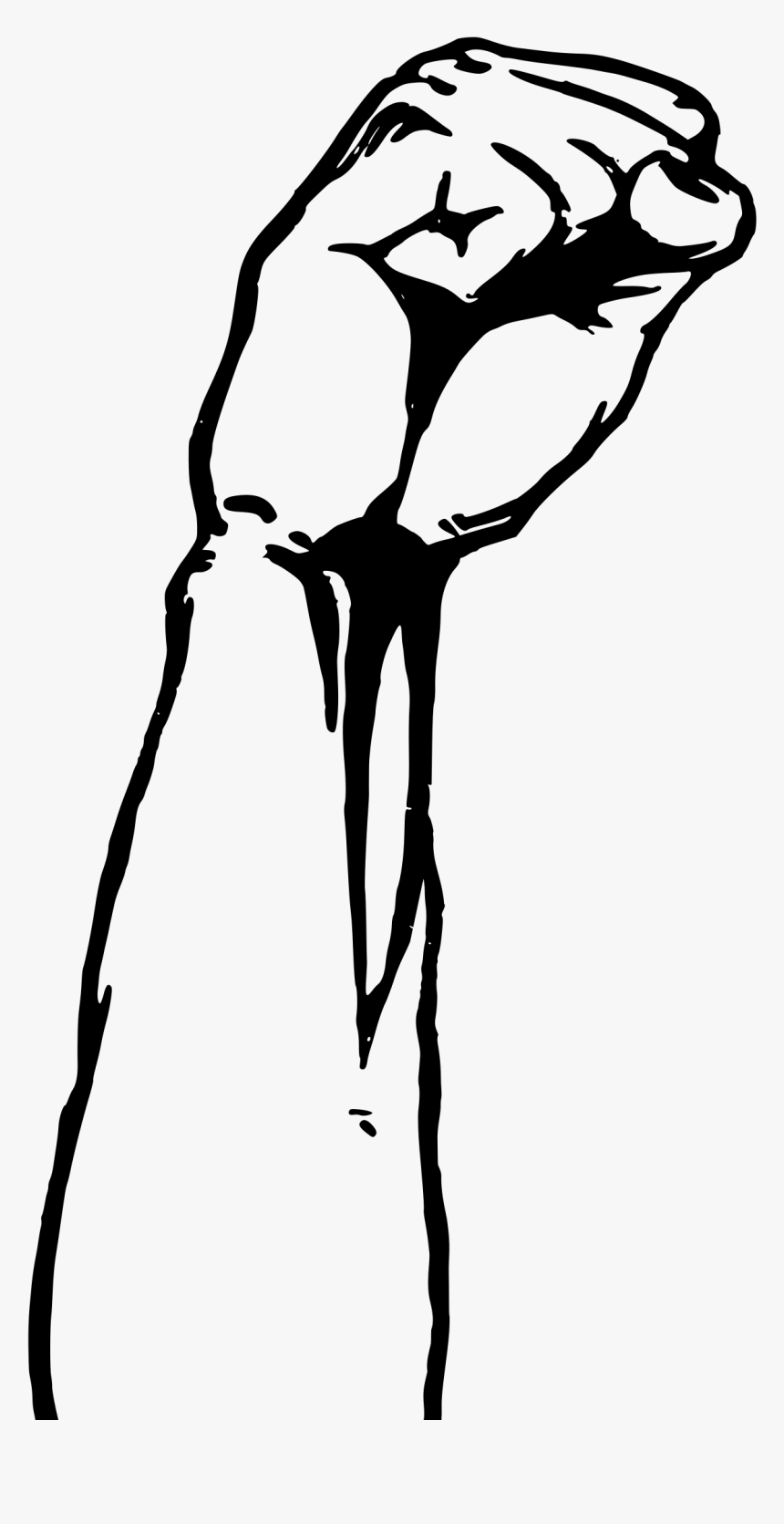 Fist Clipart Line Drawing - Transparent Muscular Arms Clipart, HD Png Download, Free Download