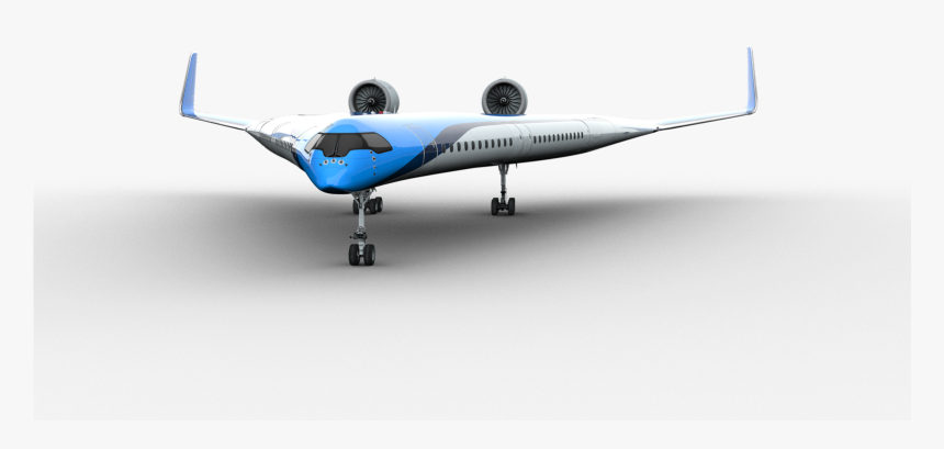 V Shaped Airplane With Its Wheels Down - Klm Tu Delft, HD Png Download, Free Download